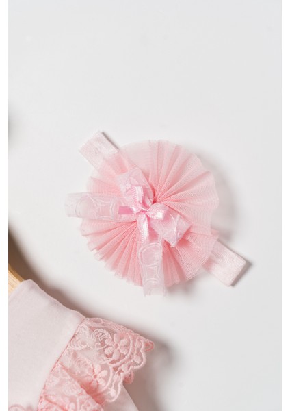 Kız Bebek Mevlütlük Elbise Dantelli Bandanalı modelleri