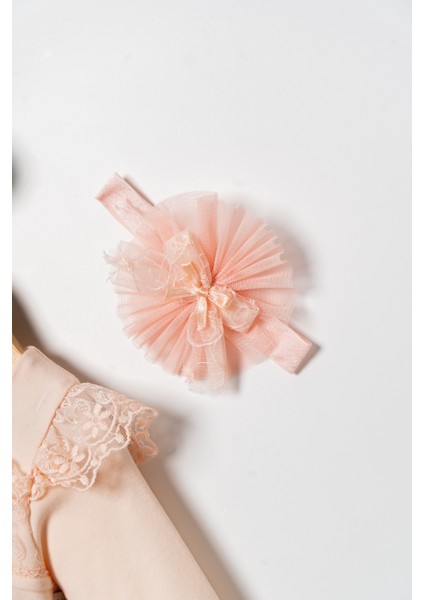 Kız Bebek Mevlütlük Elbise Dantelli Bandanalı modelleri