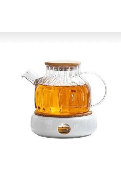 Bambu Zarafeti, Balık Sırtı, Dilimli Model 1000 ml Süzgeçli Cam Demlik Bitki Çayları, Borosilikat fiyatları