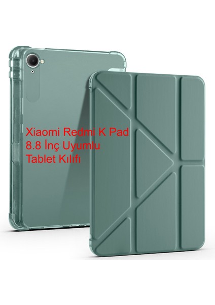 Yesnıce Xiaomi Redmi K Pad 8.8 Inç Uyumlu Kalemlikli Standlı Uyku Modlu Katlanabilir Tablet Kılıfı