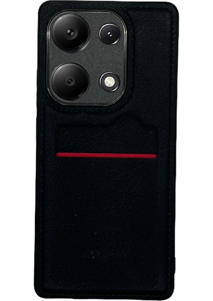 Redmi Note 13 Pro 4g Deri Kartlıklı Lüks Kılıf Siyah