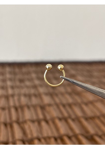 925 Ayar Gümüş Kulak Burun Helix Tragus Kıkırdak Piercing 8 mm fiyatları