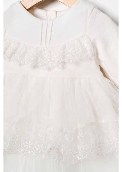 Kız Bebek Mevlütlük Elbise Dantelli Bandanalı modelleri