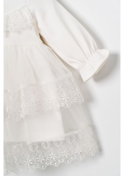 Kız Bebek Mevlütlük Elbise Dantelli Bandanalı fırsatları