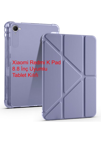 Yesnıce Xiaomi Redmi K Pad 8.8 Inç Uyumlu Kalemlikli Standlı Uyku Modlu Katlanabilir Tablet Kılıfı