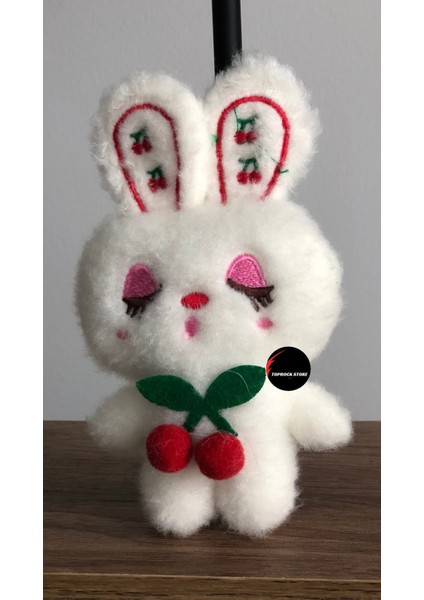 Sevimli Tavşan Peluş Oyuncak Pofidik Anahtarlık Uyku Arkadaşı Hediyelik 12 cm