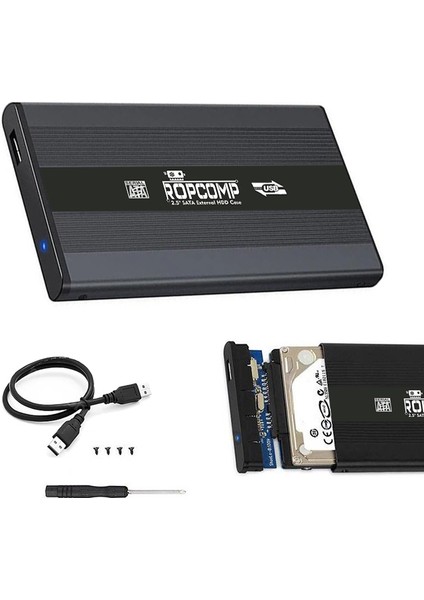 2.5" USB 2.0 Sata Harici Harddisk Kutusu Metal