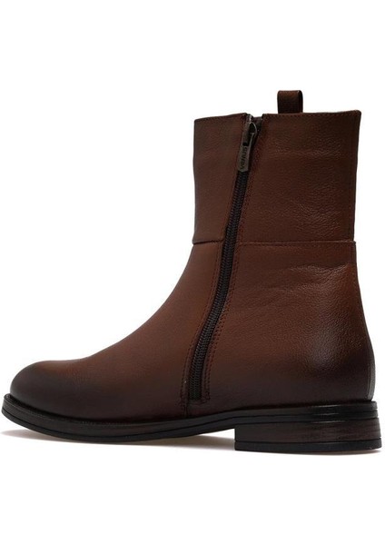 2552701K Düz Topuk Klasik Deri Kadın Bot modelleri