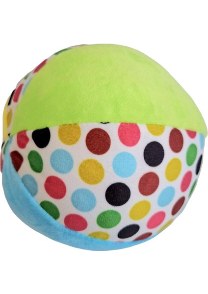 Peluş Oyuncak Top Çıngıraklı Pelüş Bebek Çocuk Topu Yumuşacık Renkli Pelüş Top