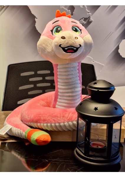 Sevimli Gülen Yılan Peluş (Gri Renk 95CM) modelleri