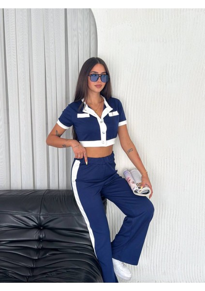 Kadın Modal Kumaş Garnili Kısa Kollu Hırka Pantolon Takım indirimleri
