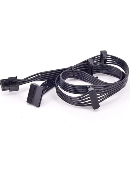 Pin Power Supply Kablosu 6 Pin Modüler Sata Kablo 6 Pin 4x Sata Kablo 90 cm 6 Pin Sata Kablo Power Supply Kablosu