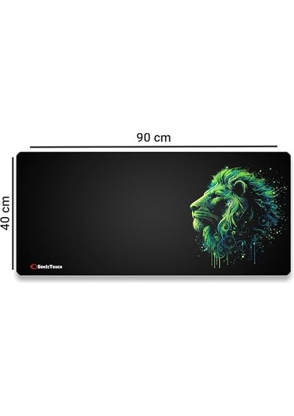 Ultragrand Siyah ve Neon Yeşili Aslan Dikişsiz Xxl Gaming Oyuncu Masaüstü Klavye Mouse Pad 40X90CM fiyatları