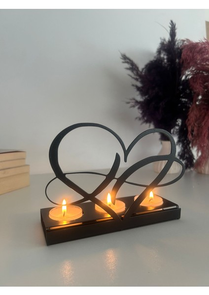 Kalp Temalı Metal Dekoratif Mumluk modelleri