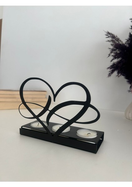 Kalp Temalı Metal Dekoratif Mumluk fırsatları