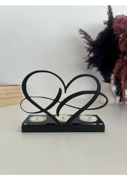 Kalp Temalı Metal Dekoratif Mumluk indirimleri