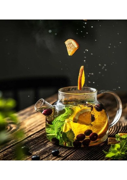 Isıya Dayanaklı Borosilikat Süzgeçli Cam Demlik (1000ML) Vakumlu Bambu Kapak fiyatları