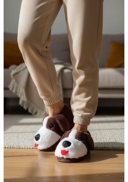 Panduf Hayvan Figürlü Peluş Tüylü Ev Ayakkabısı Yumuşak Taban Ev Botu fırsatları