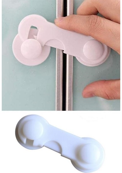Buffer® Bebek Çocuk Güvenliği Çekmece ve Dolap Için Kendiliğinde Yapışkanlı Vidasız Kapak Kilidi