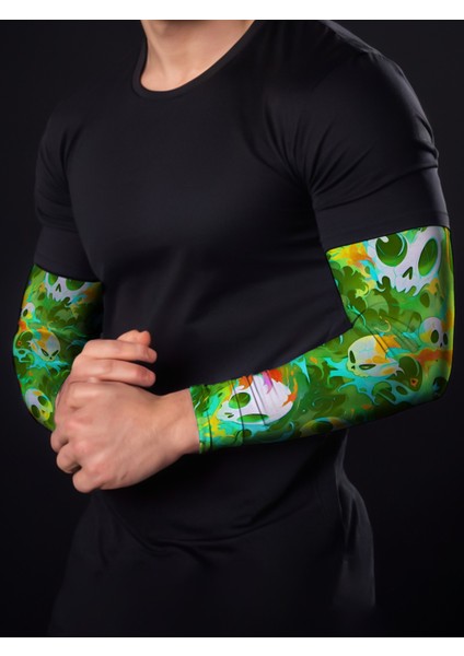 Ghost Çift Oyuncu Sporcu Kolluk Gamer Sleeve Buffed