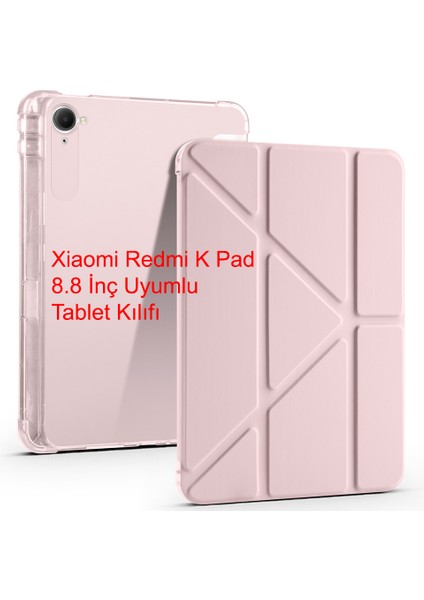 Yesnıce Xiaomi Redmi K Pad 8.8 Inç Uyumlu Kalemlikli Standlı Uyku Modlu Katlanabilir Tablet Kılıfı