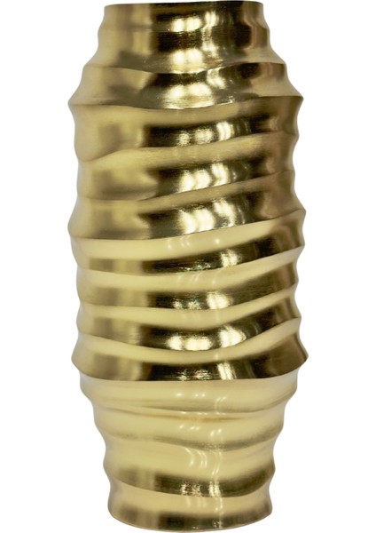 Gold Silindir Döküm Helezon Vazo