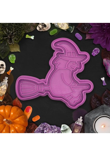 Cadı Kurabiye Kalıbı – Halloween (Cadılar Bayramı) Temalı 3D Baskı Kurabiye Kalıbı