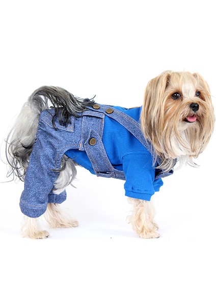 Köpek Kedi Denim Salopet