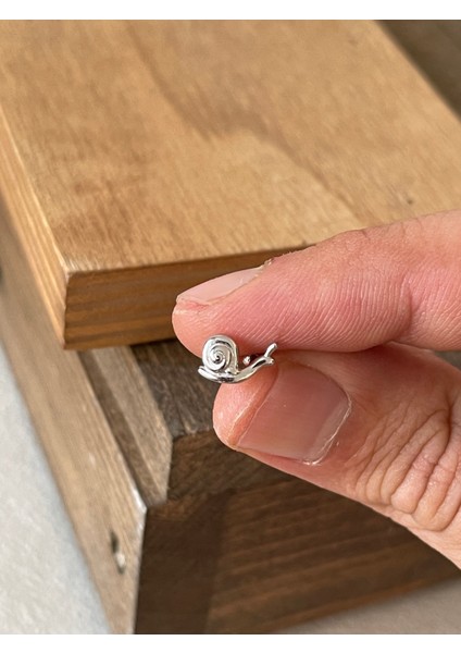 925 Ayar Gümüş Minik Salyangoz Kıkırdak Helix Tragus Piercingi Gümüş Piercing
