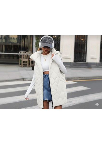 Kapşonlu Kapitone Yelek