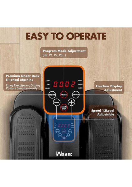 Glr TY-002 Masa Altı Step Aleti | Kumandalı Mini Eliptik Dijital Göstergeli Kondisyon Bisikleti modelleri