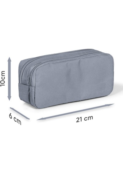 Kids Açık Pembe Mavi Kaplumbağa Desenli Iki Bölmeli Kalem Çantası 12061 modelleri