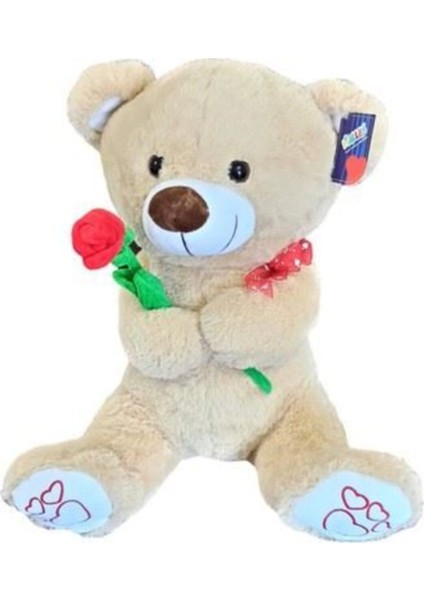 Peluş Gül Tutan Ayı 45 cm