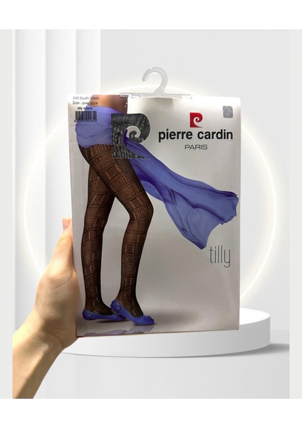 Pc Paris Tilly Siyah Geometrik Desen Esnek Vintage Külotlu Çorap indirimleri