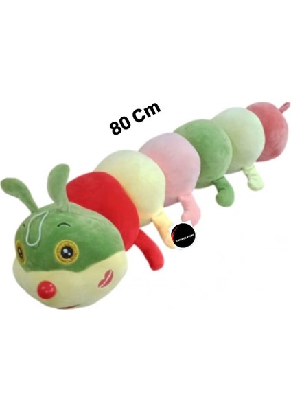 Sevimli Tırtıl Peluş Oyuncak Dev Boy Büyük Boy 80 cm Hediyelik Uyku Arkadaşı