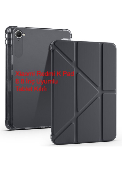 Yesnıce Xiaomi Redmi K Pad 8.8 Inç Uyumlu Kalemlikli Standlı Uyku Modlu Katlanabilir Tablet Kılıfı
