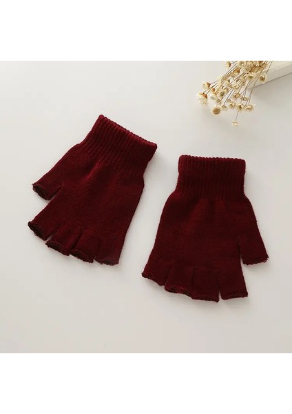 Tiriko Kadın Kesik Eldiven Bordo