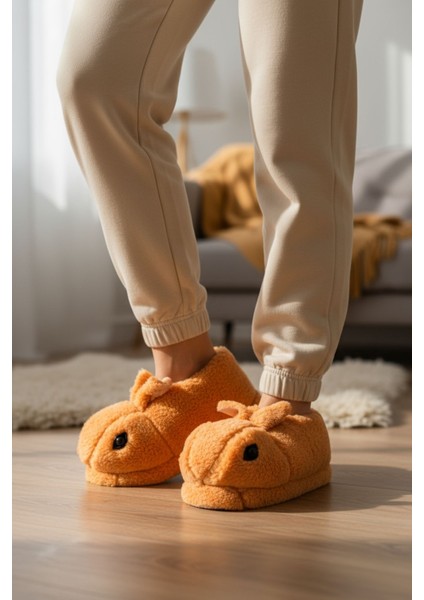 Panduf Hayvan Figürlü Peluş Tüylü Ev Ayakkabısı Yumuşak Taban Ev Botu fiyatları