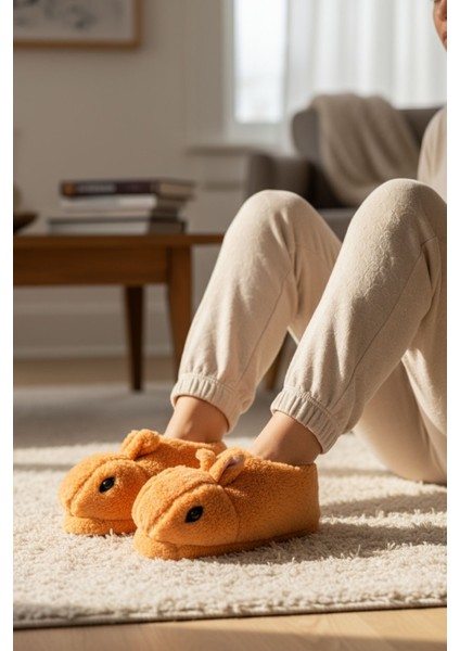 Panduf Hayvan Figürlü Peluş Tüylü Ev Ayakkabısı Yumuşak Taban Ev Botu modelleri