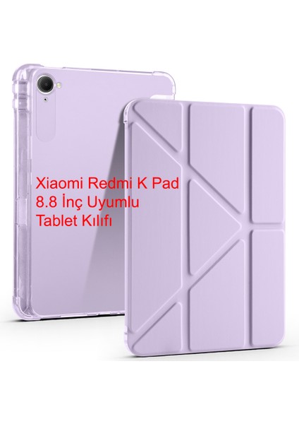 Yesnıce Xiaomi Redmi K Pad 8.8 Inç Uyumlu Kalemlikli Standlı Uyku Modlu Katlanabilir Tablet Kılıfı