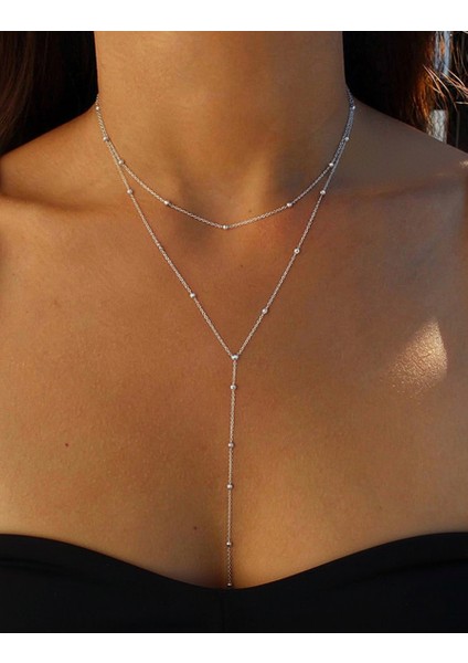 Ikili Toplu Zincir Sallantılı Y Kolye fırsatları