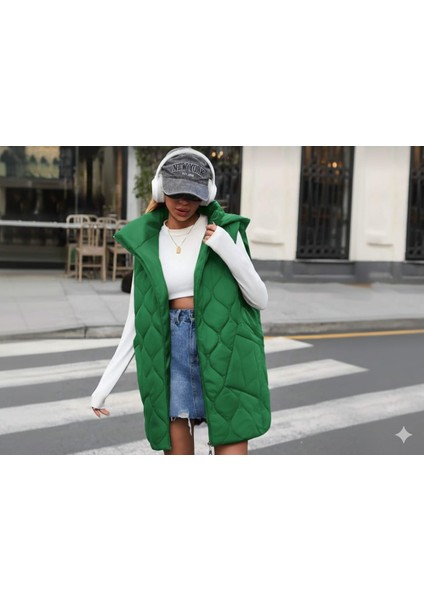 Kapşonlu Kapitone Yelek