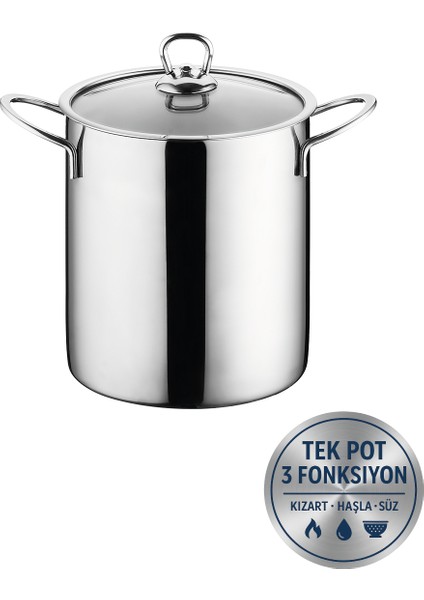 Valora Isı Yalıtımlı Süzgeçli 304 Çelik Kızartma ve Haşlama Potu - 2l fırsatları