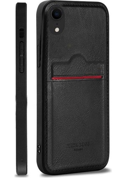 Xiaomi Redmi Note 11 4g Deri Kartlıklı Lüks Kılıf Siyah