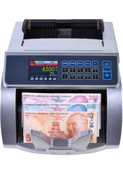 Gold mix karışık para sayma makinesi müşteri ekranlı sesli konuşma