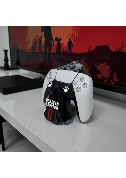 Red Dead Redemption Temalı Oyun Kolu Tutucu | Ps5 / Ps4 / Xbox Joystick Standı | 3D Baskı modelleri