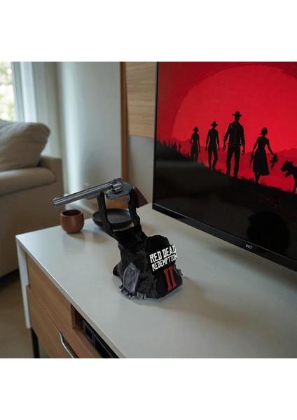 Red Dead Redemption Temalı Oyun Kolu Tutucu | Ps5 / Ps4 / Xbox Joystick Standı | 3D Baskı