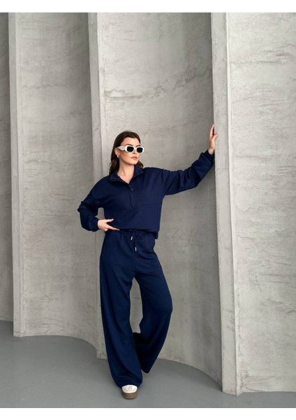 Kadın Fermuarlı Polo Yaka Eşofman Alt Üst Takım fiyatları