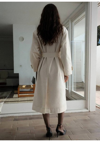Oversize Uzun Çift Düğmeli Trençkot fırsatları