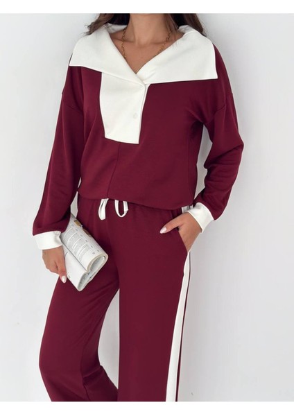 Kadın Yaka Detaylı Şık ve Rahat Günlük Giyim Takım fiyatları